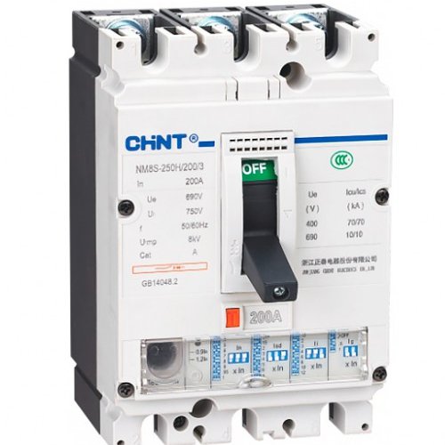 Купить Автоматический выключатель NM8-250S/3300 160A CHINT Electrics предлагает интернет-магазин ELMAR