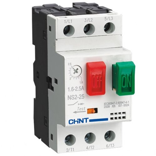 Купить Автоматический выключатель защиты двигателя  NS2-25 6-10A CHINT Electrics предлагает интернет-магазин ELMAR