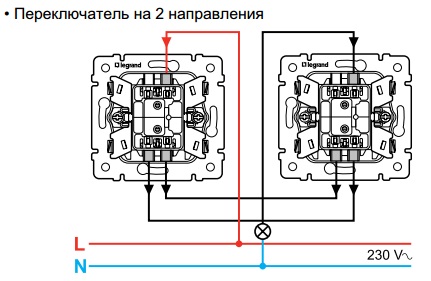 Схема подключения Выключателя универсального одноклавишного с подсветкой Valena (слоновая кость)  : Купить электротовары предлагает Электромаркет Elmar Украина