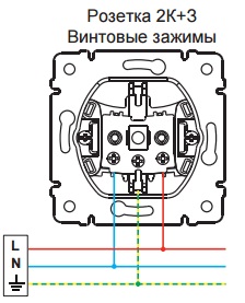 Схема подключения Розетки электрической с заземлением  + шторки Valena (слоновая кость)  : Купить электротовары предлагает Электромаркет Elmar Украина