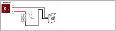 Схема подключения выключателя без фиксации (кнопки) IP 44 c подсветкой