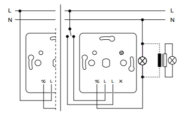 Схема подключения Светорегулятора 600 ВА EPH6400171 Asfora Антрацит 