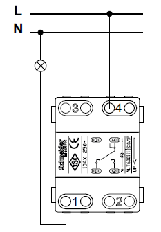 Схема включения одноклавишного выключателя с подсветкой