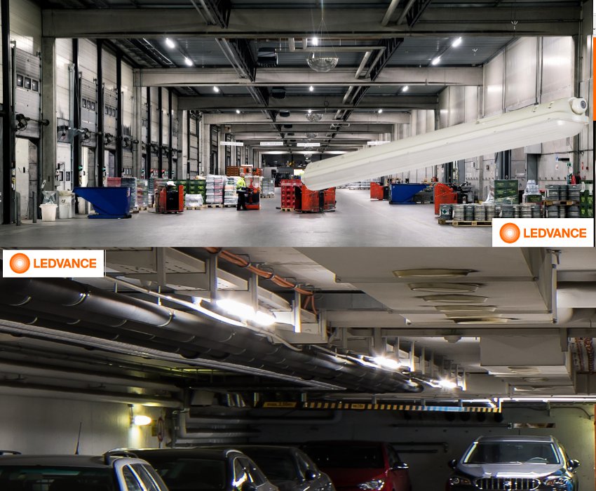Продовження серії DAMPPROOF новими потужними світлодіодними світильниками HIGH LUMEN OUTPUT (HLO) LEDVANCE 40Вт, 55Вт, 66Вт, 80Вт з продуктивністю 135лм / Вт!