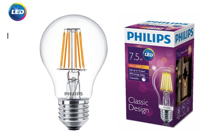 LEDClassic 7.5-70W A60 E27 WW CL D 1CT 929001228008 : электромаркет интернет-магазин ELMAR Украина