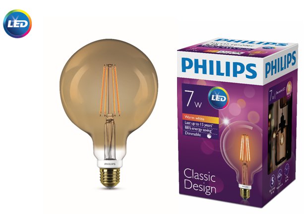 LEDClassic 7-60W G120 E27 2000K GOLD APR  929001229108 : электромаркет интернет-магазин ELMAR Украина