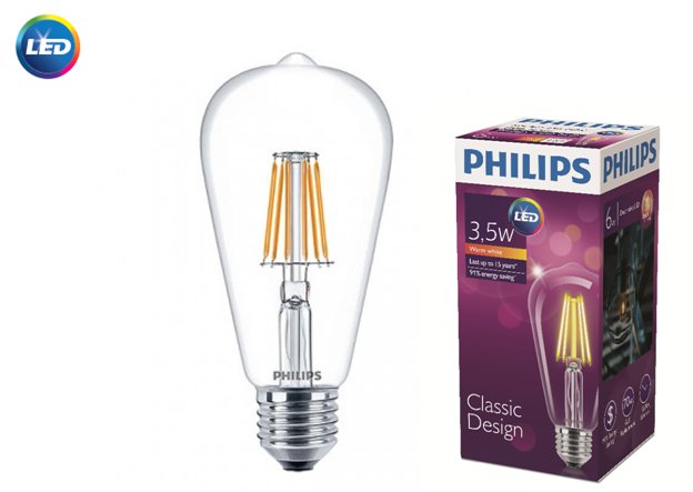 LEDClassic 3.5-50W ST64 E27 WW CL ND AP 929001237308 : электромаркет интернет-магазин ELMAR Украина