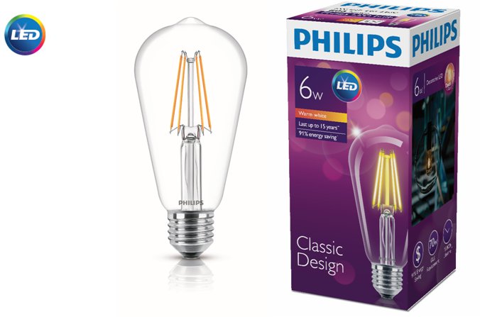  LEDClassic 7-70W ST64 E27 WW CL D APR 929001228608 : электромаркет интернет-магазин ELMAR Украина
