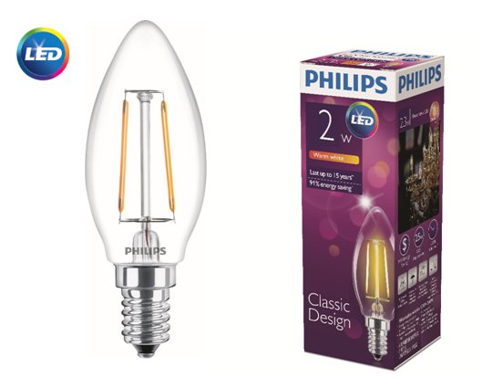 LEDClassic 2-25W B35 E14 WW CL ND APR 929001238308 : электромаркет интернет-магазин ELMAR Украина