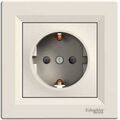 Розетка електрична з заземленням Asfora (кремовий) : інтернет-магазин Elmar Україна