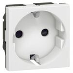Розетка з заземленням Legrand Mosaic 2P+З німецький стандарт (біла)