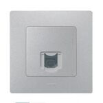 Розетка комп'ютерна RJ45 кат 5e UTP Etika (алюміній) Legrand 672441