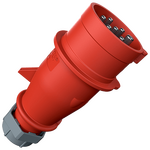 Штекер 16A 7P 6H 400V IP44 Кабельный AM-TOP  Mennekes