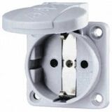 Розетка 16А 2п+З 230В SCHUKO IP54 панельная с пружинными клеммами серая Mennekes
