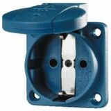 Розетка 16А 2п+З 230В SCHUKO IP54 панельная с пружинными клеммами синяя Mennekes