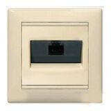 Компьютерная розетка 1xRJ45 кат.5Е UTP на винтах Valena (слоновая кость)
