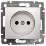 Розетка побутова без заземлення Valena (алюміній)
