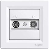 Телевізійна розетка TV-R кінцева (1Дб) (білий) Asfora