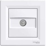 Розетка телевізійна SAT кінцева (1 2Дб) Asfora (білий)