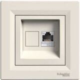 Компьютерная розетка RJ45 кат. 5e UTP Asfora (кремовый)