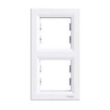 2-местная рамка вертикальная (белый) Asfora