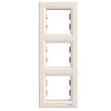 3-місна вертикальна рамка (кремовий)