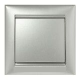 Вимикач одноклавішний прохідний Valena (алюміній)