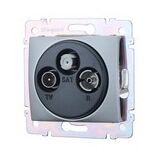 Розетка телевізійна TV-R-SAT індивідуальна Valena (алюміній)