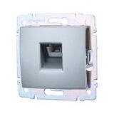 Телефонна розетка TF 1xRJ11 4 контакту Valena (алюміній)