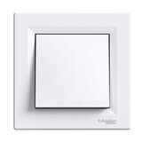 Выключатель одноклавишный Asfora (белый)