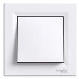 Вимикач 1 кл Asfora перемикач універсальний (білий)