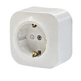 Розетка с заземлением 16 A - 250 В с защитными шторками Forix (Quteo) (белый)