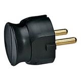 Вилка Електрична угловая 16А 2-контакта черная Legrand