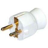 Вилка з заземленням біла Legrand