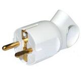 Вилка с заземлением белая Legrand