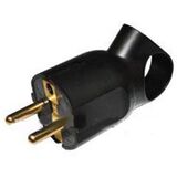 Вилка с заземлением черная Legrand