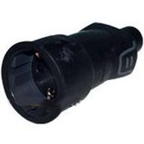 Розетка электрическая с заземлением  черная Legrand