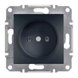 Розетка 220В без заземления Asfora Антрацит
