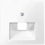 Накладка RJ 45, похила, Merten System M (білий блескТП) Schneider Electric