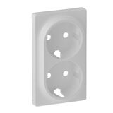 Накладка розетки подвійний 2К+З Білий Valena LIFE