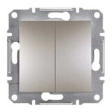 Выключатель 2-клавишный Asfora Бронза