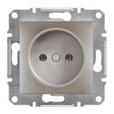 Розетка 220В без заземлення Asfora Бронза