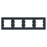 Рамка 4 місцева Asfora Антрацит