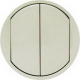 66201 Клавиша для двойного выключателя серия Celiane цвет-слоновая кость Legrand