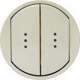 66211 Клавиша двойная с подсветкой  серия Celiane цвет-слоновая кость Legrand