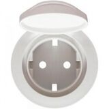 67841 Панель для розетки с заземлением и крышкой IP44 Celiane цвет-белый Legrand