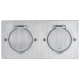 Розетковий блок підлоговий 4 мод., нержавіюча сталь