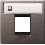 N2218.1 AN Накладка коммуникационной розетки одинарной 2-мод. антрацит Zenit