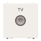 Розетка TV проста 2-мод. білий Zenit