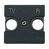 N2250.8 AN Накладка TV-R розетки 2-мод антрацит Zenit